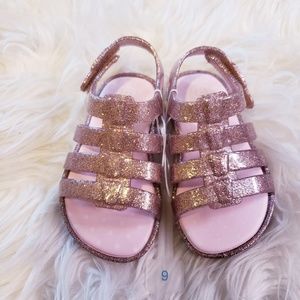 TODDLER PINK GLITTER JELLYS